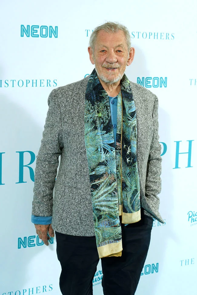 Ian McKellen and Michaela Coel at THE CHRISTOPHERS London Premiere