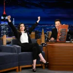 Anne Hathaway Promotes The Devil Wears Prada 2 in Versace on The Tonight Show Starring Jimmy Fallon