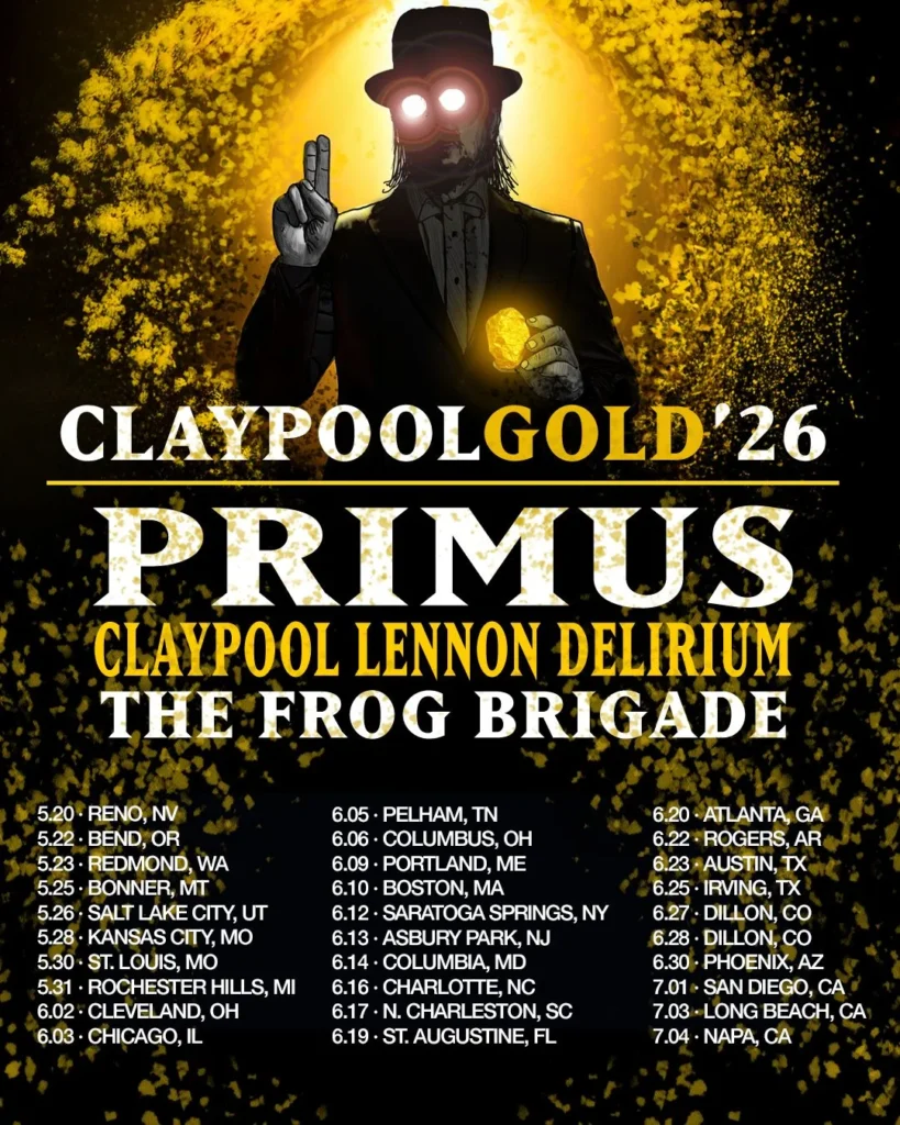 Claypool Gold Tour Kickoff Show Spotlights Primus, Claypool Lennon Delirium, and Frog Brigade: Video + Setlist