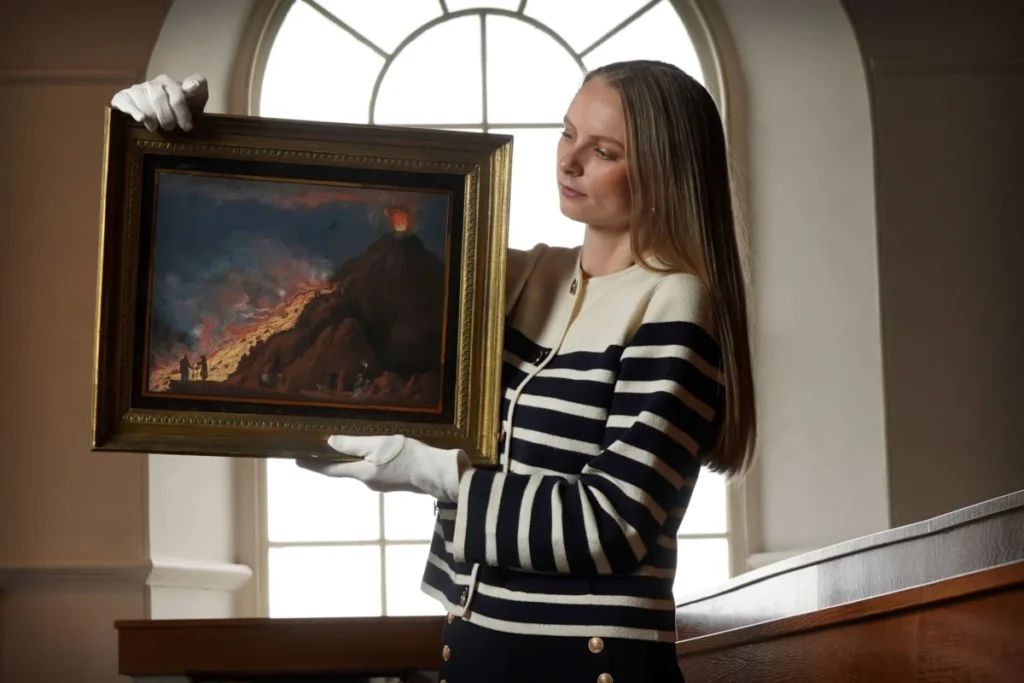Witness to Fury: Jakob Philipp Hackert’s Dramatic Vesuvius Eruption Painting Fetches Over £25,000 at Edinburgh Auction