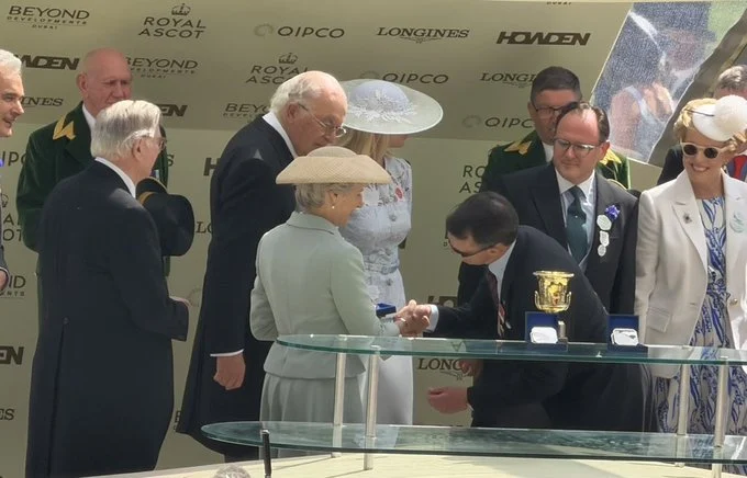 The Duke and Duchess of Gloucester Congratulate Connections of Unbeaten Great Barrier Reef After Coventry Stakes Triumph