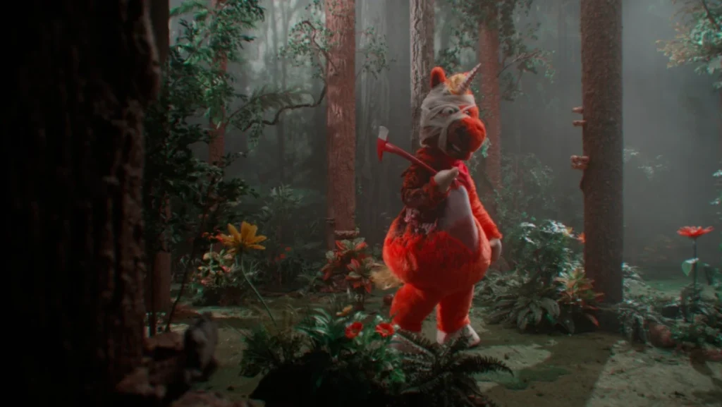 An Orange Unicorn Unleashes Terrifying Tricks in Casper Kelly’s Horror-Comedy Buddy, Set for August Theatrical Release