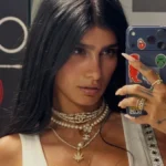 Mia Khalifa Captivates Social Media Audience with High-Fashion Editorial Shoot Featuring Avant-Garde Draped Styling