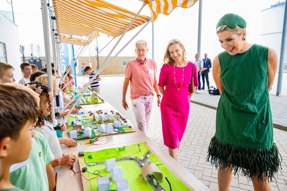 Queen Máxima of the Netherlands Opens Battery Park in Natan