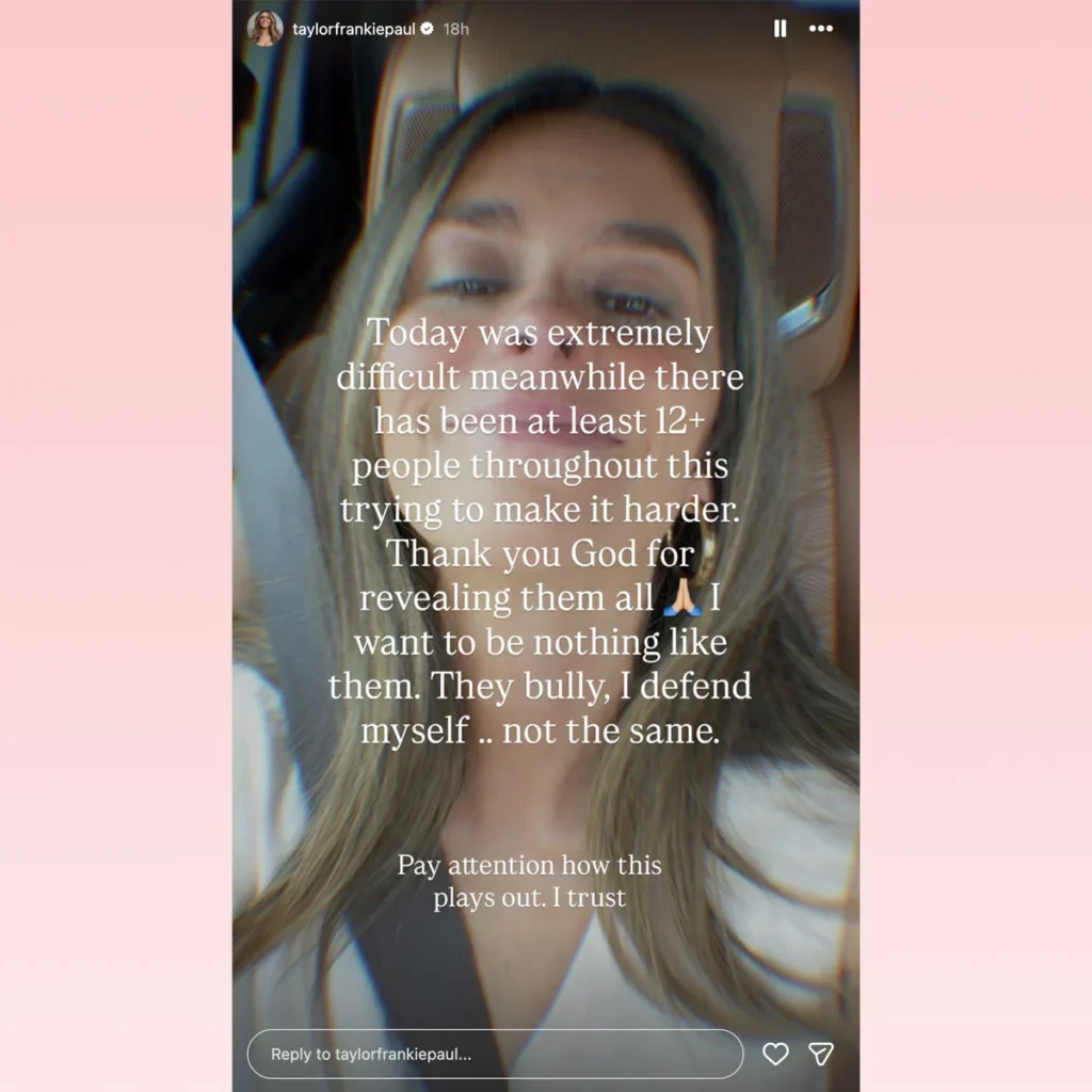 Taylor Frankie Paul Navigates "Extremely Difficult Day" Amidst Intense Custody Battle and Public Scrutiny