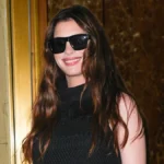 Anne Hathaways See-Through Cult Gaia Knit Dress Highlights Maternity Style During Verity Press Tour in New York City