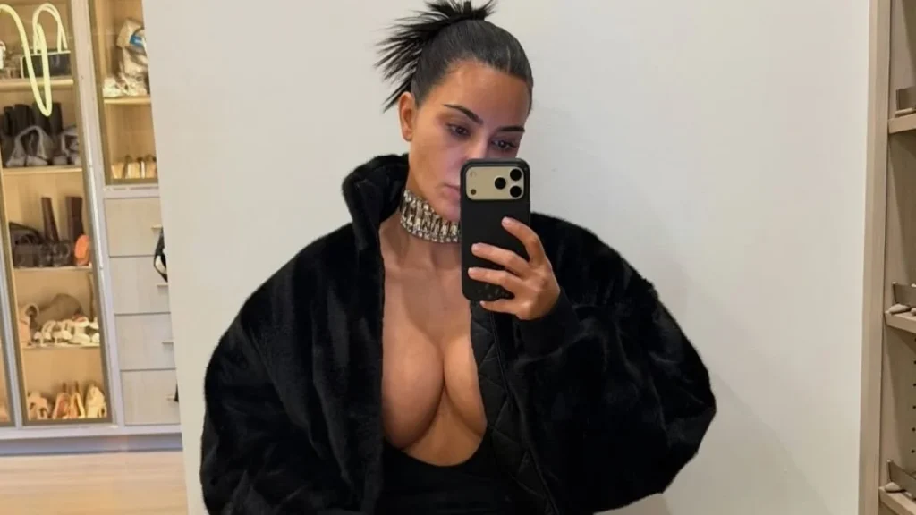 Kim Kardashian shows off her famous curves in plunging Ludovic de Saint Sernin bra at SKIMS after-party