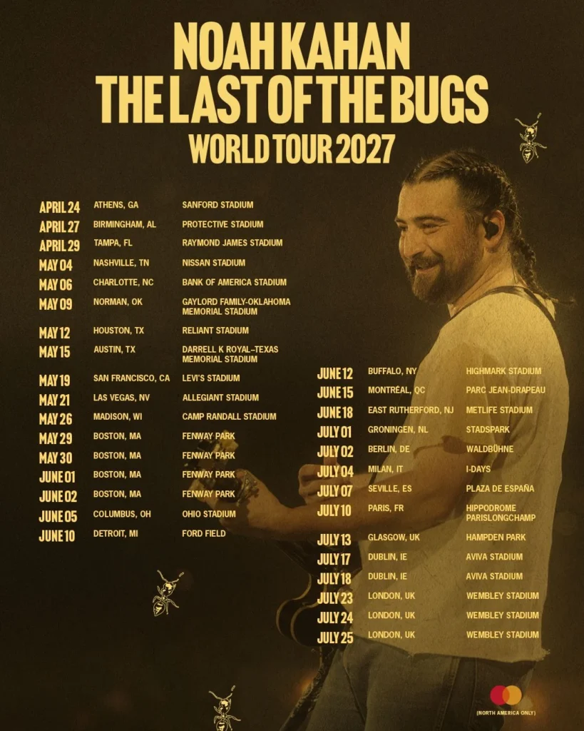 Noah Kahan Details Ticket Info for The Last of the Bugs World Tour