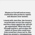 Olivia Rodrigo Speaks on Cornell Sexual Assault Case: I Stand with Jane Doe